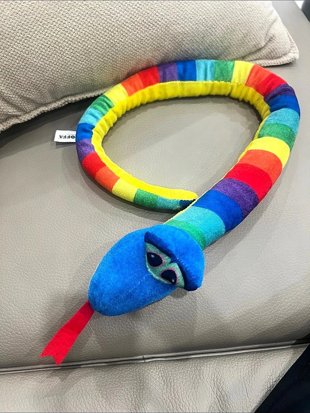 IKEA DJUNGELORM Rainbow Snake Plush Toy
